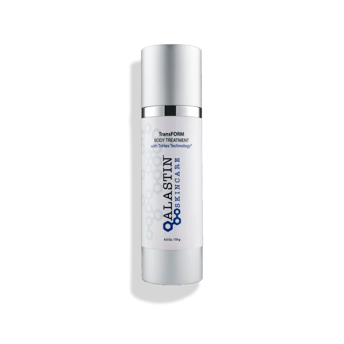bottle of alastin skincare transform body treatment with tri-hex technology that treats crepe skin